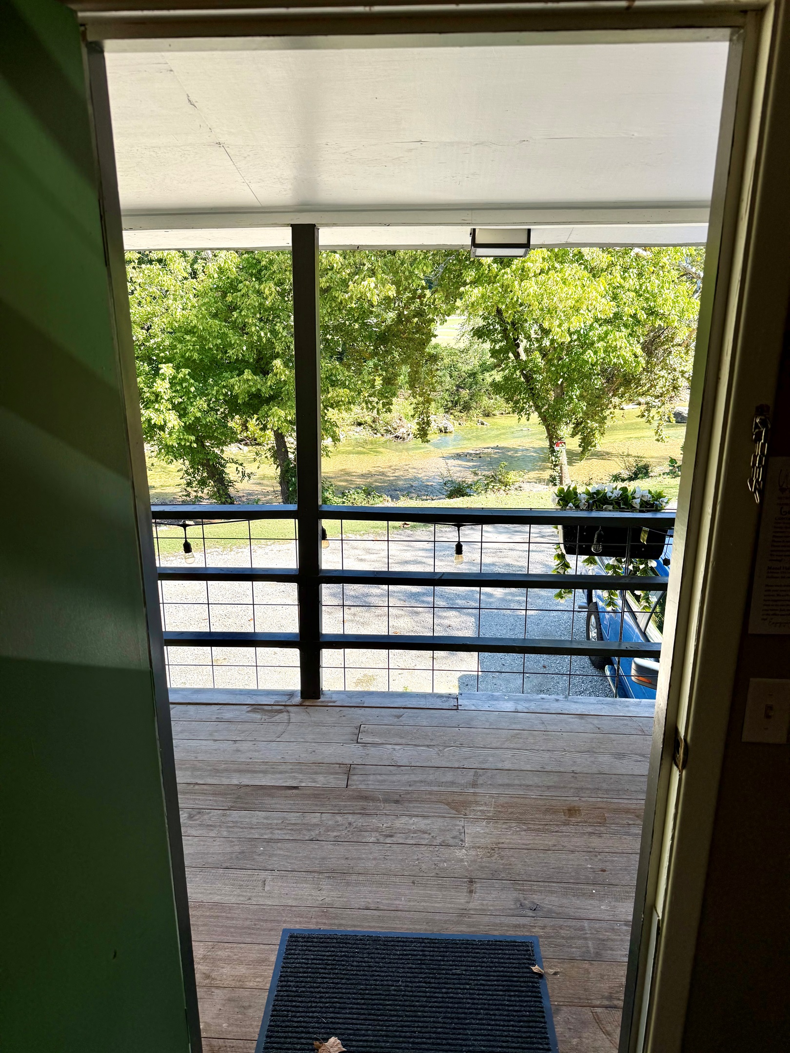 Creek out side of your door.