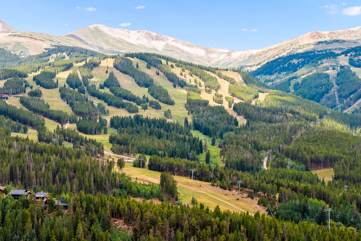 Summer view of Breckenridge Ski Resort, Peak 9