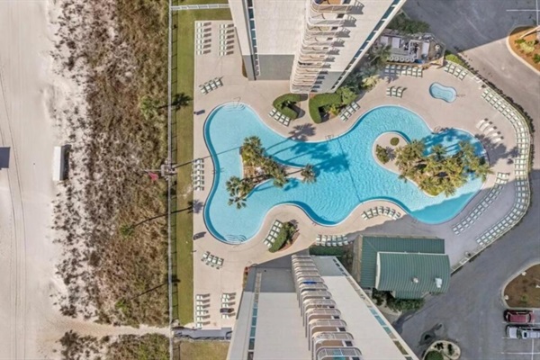 Polynesian style pool