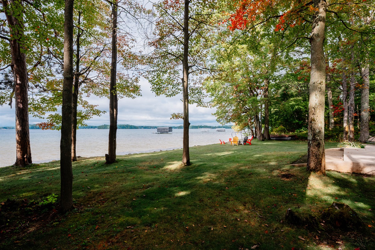 Shaded Yard Leading to the Lake