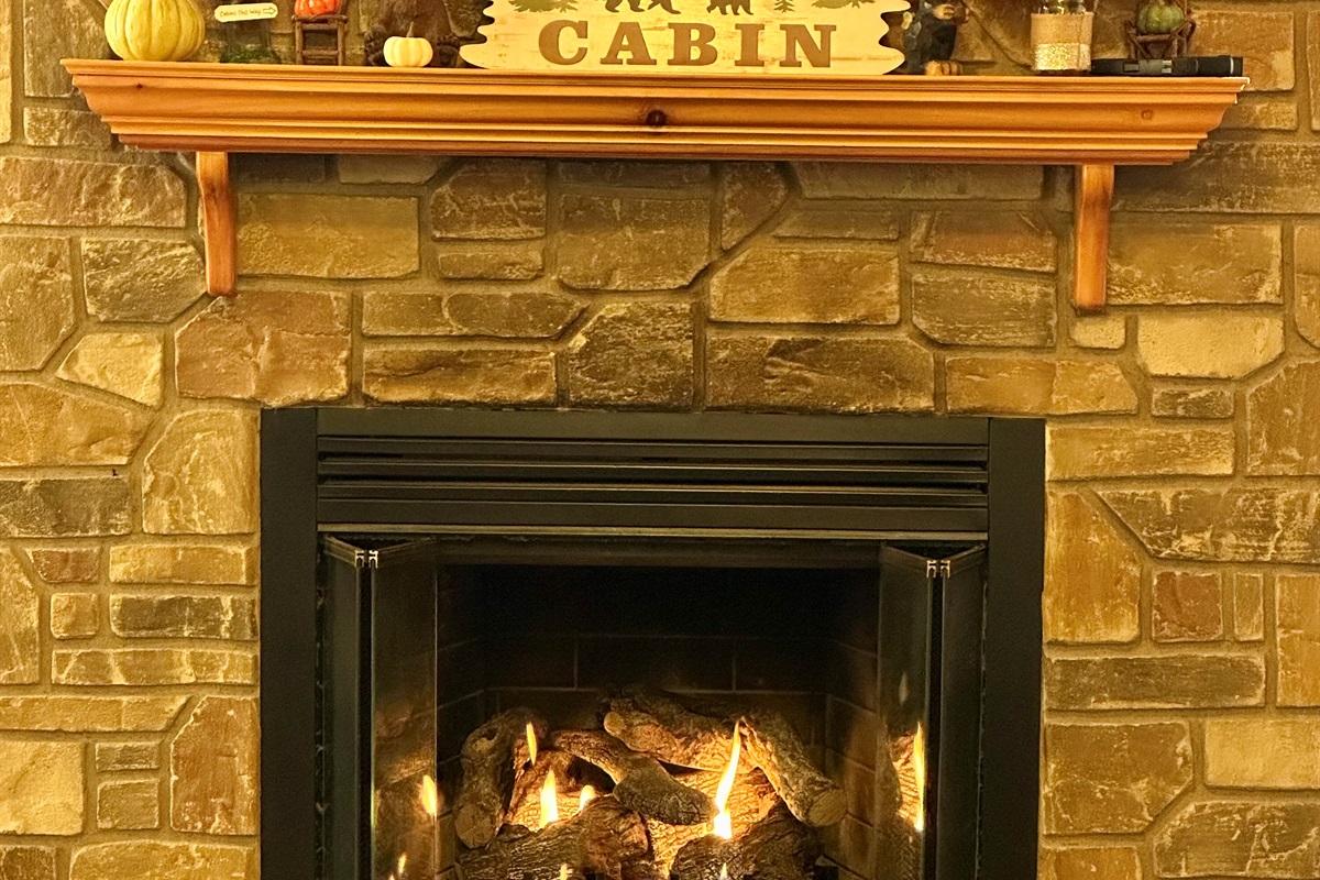 Cozy gas logs for the winter months