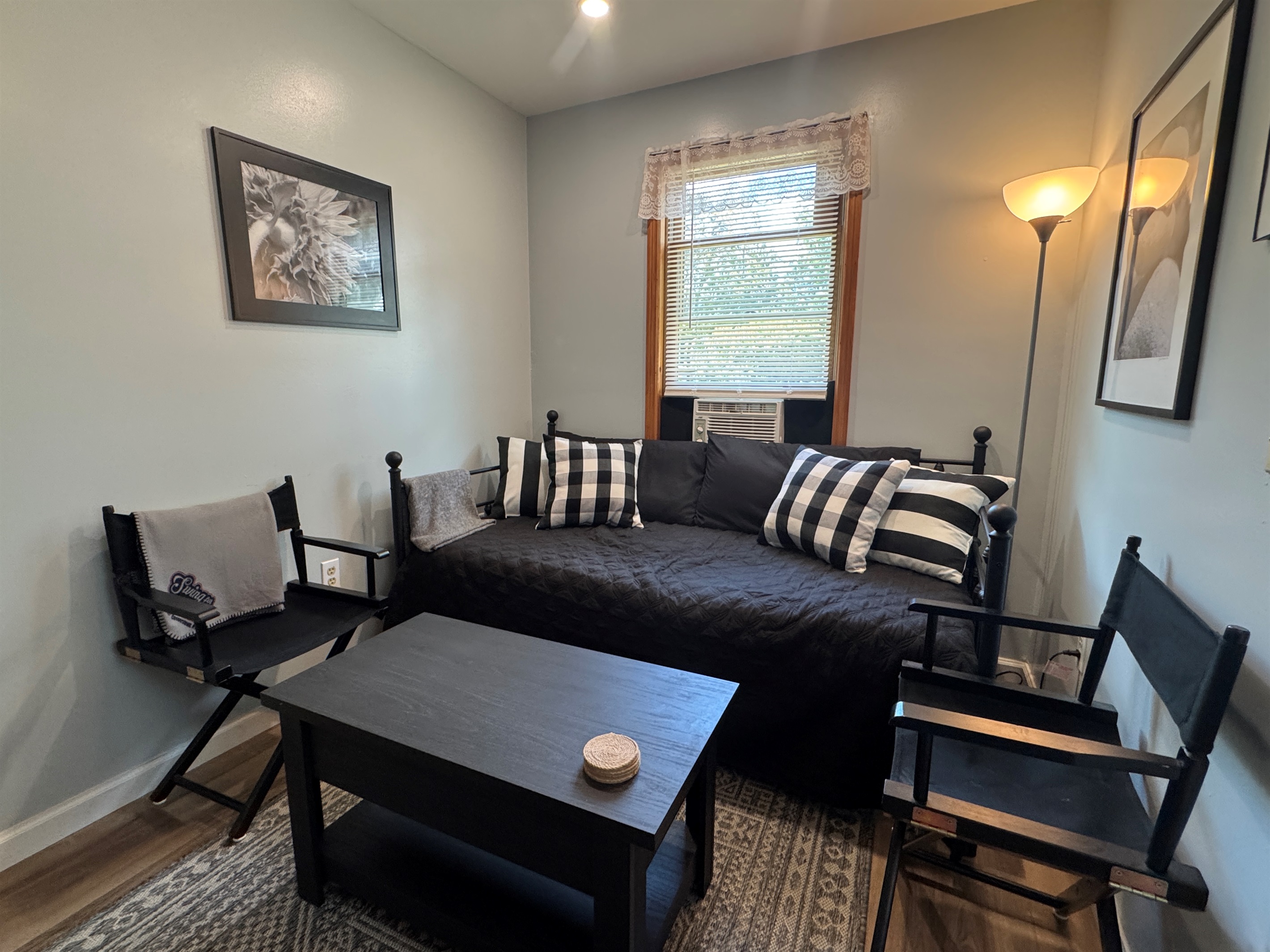 Comfy living room with additional sleeping