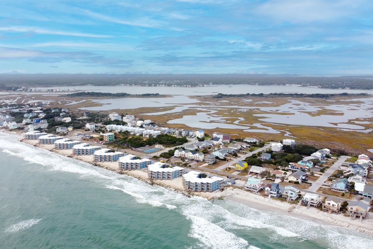 North Topsail Beach with the sound in the background