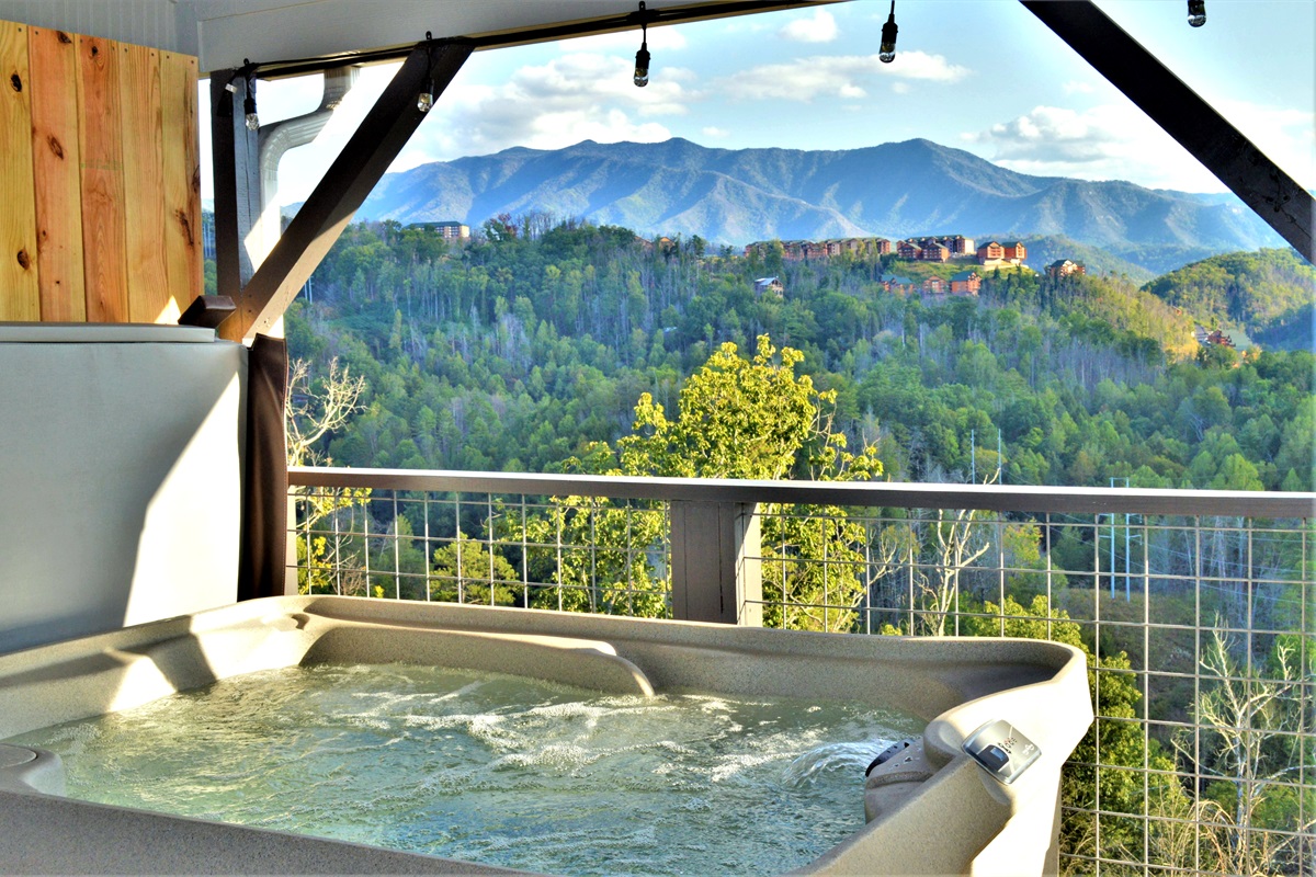 Panoramic mountain views highlight this spectacular chalet