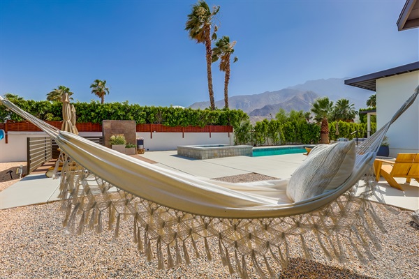 Relax on the hammock and take in the views