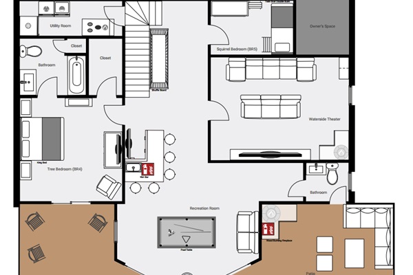 Lower Level Floor Layout