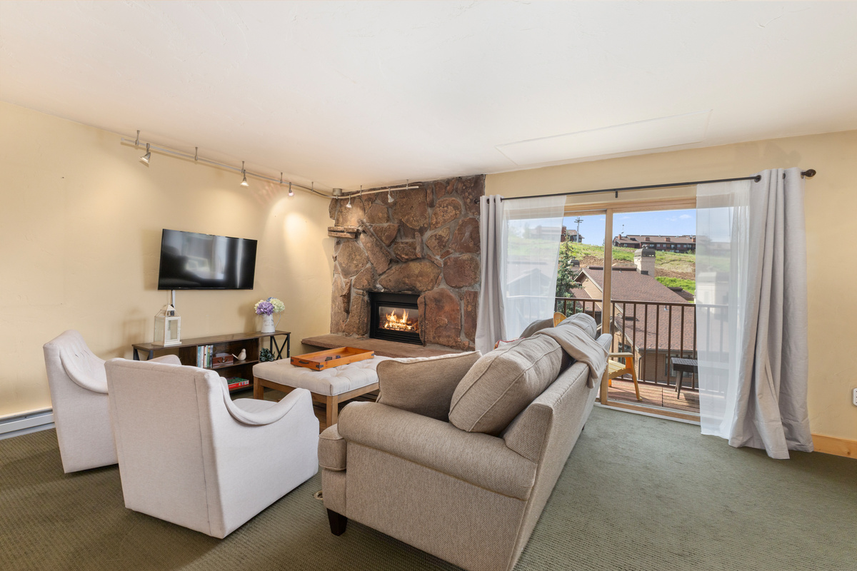 Gas Fireplace | Cozy Living Room | Scenic View