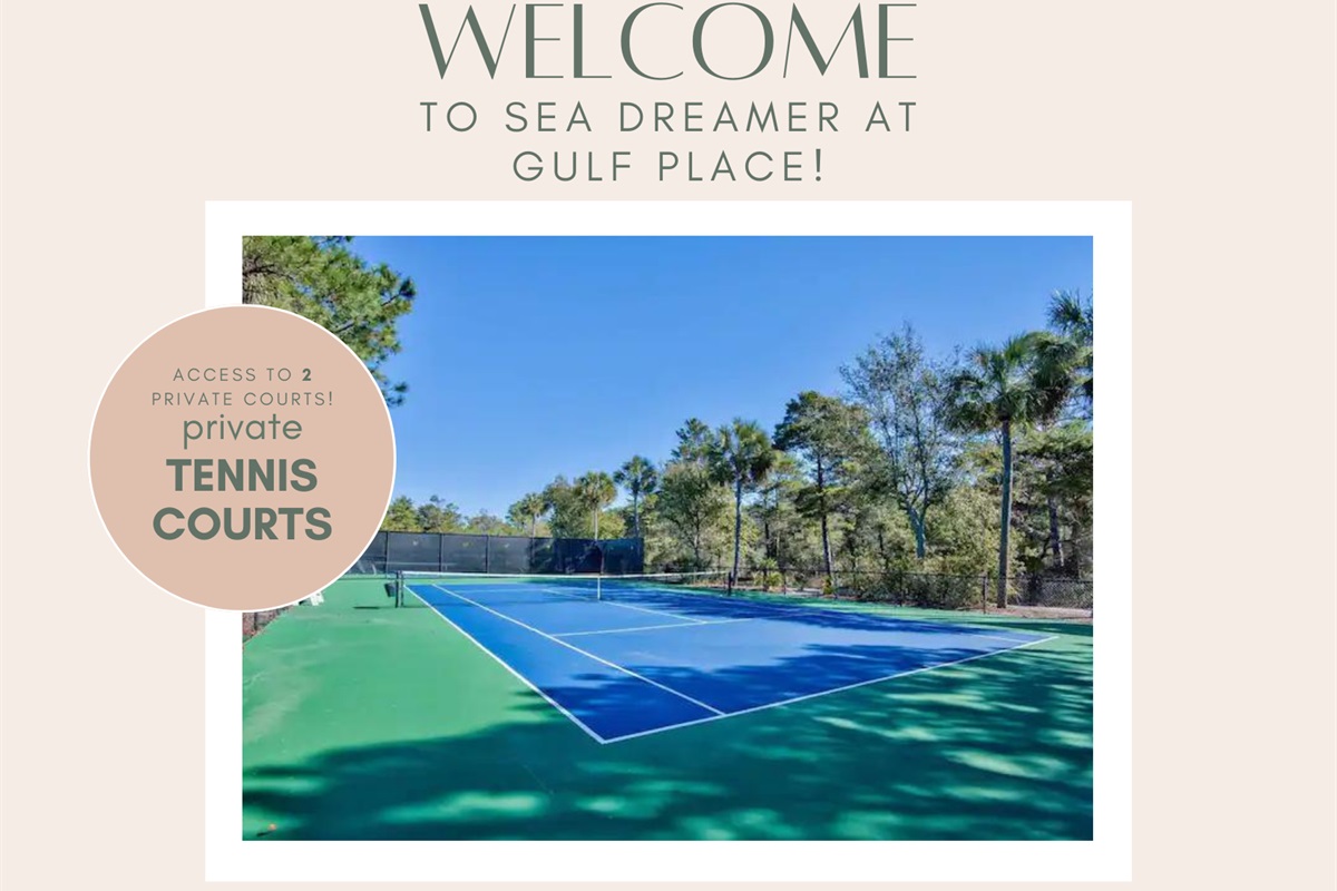 Private tennis court access