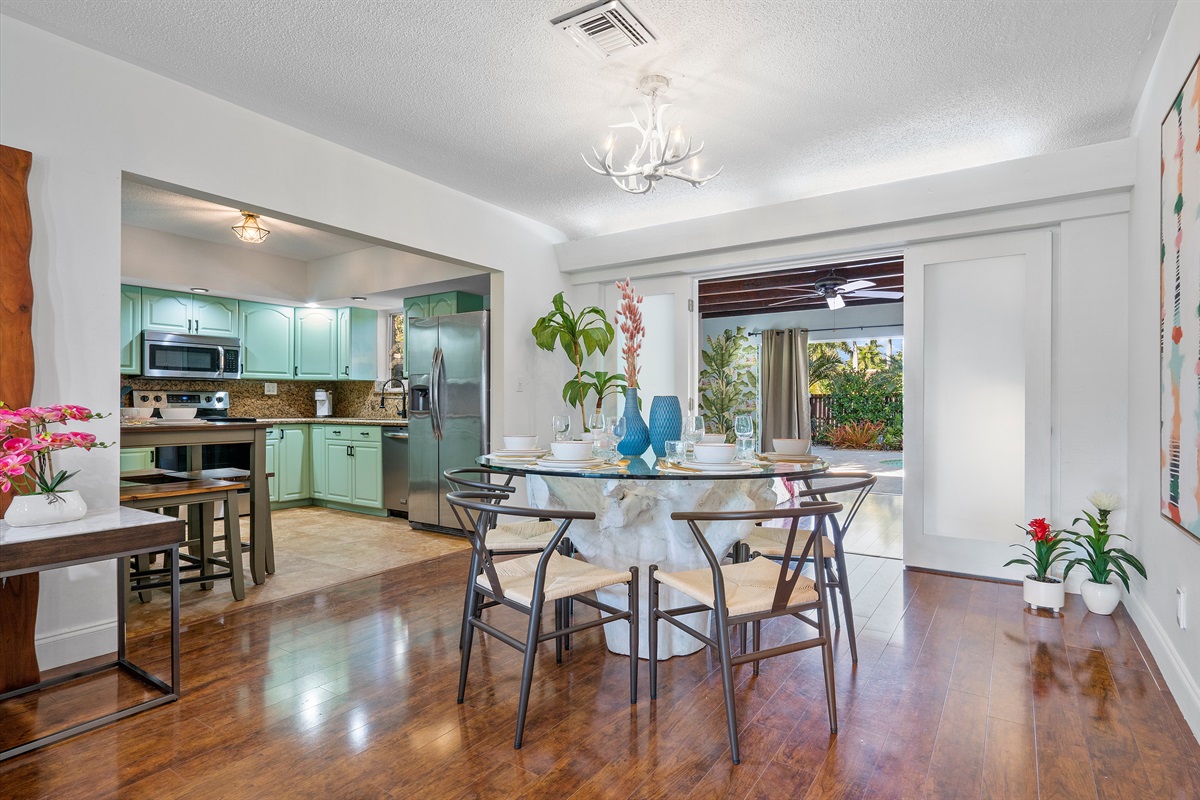 Dining and kitchen area