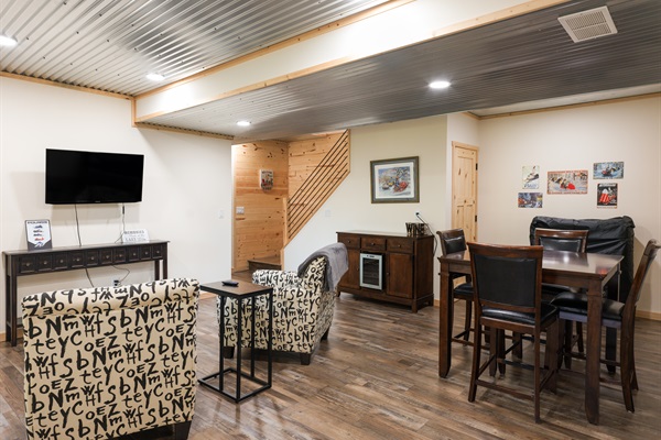 Chill with a glass of wine or gather for a game night.