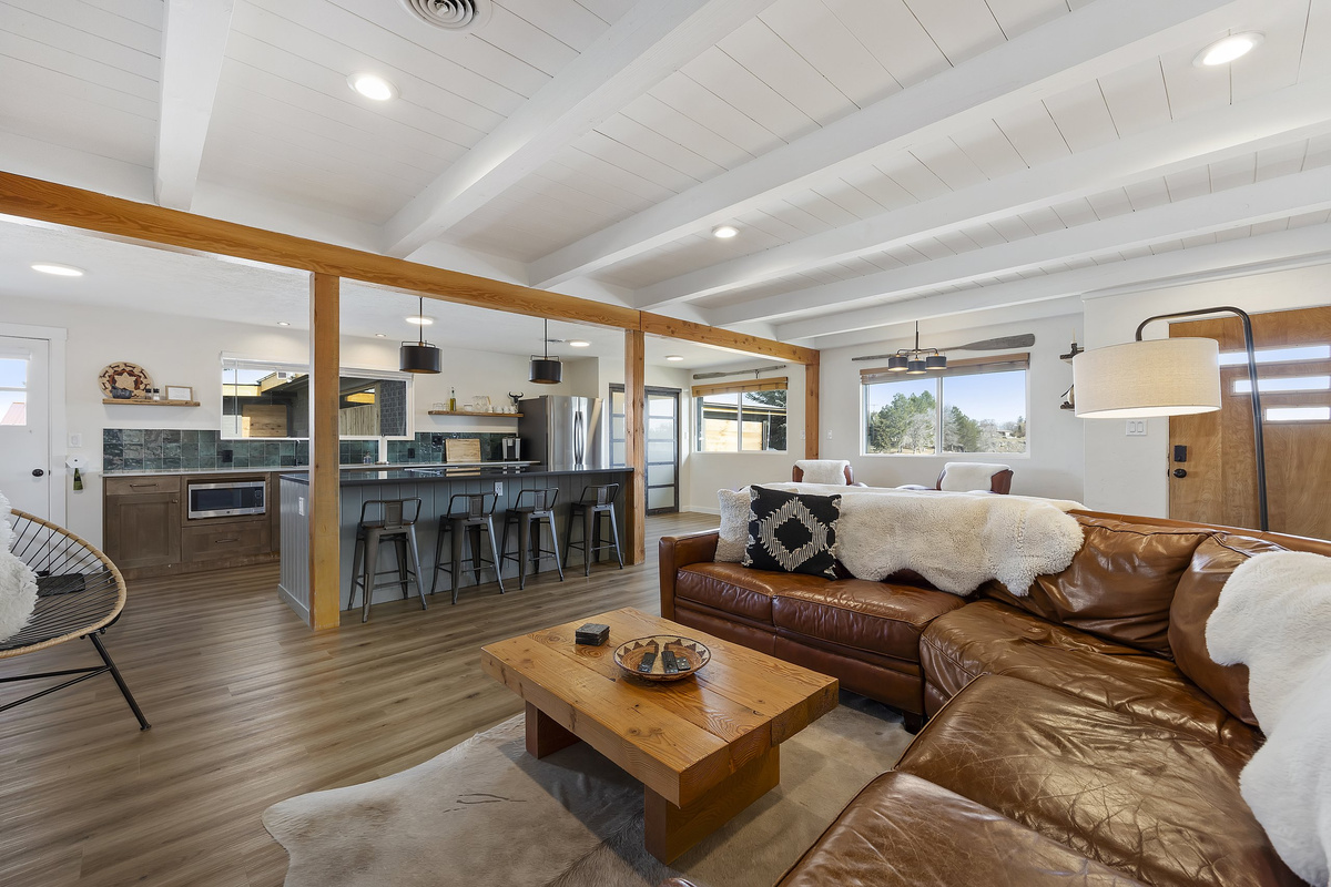 Unit 2 living room — your relaxed farm-view retreat