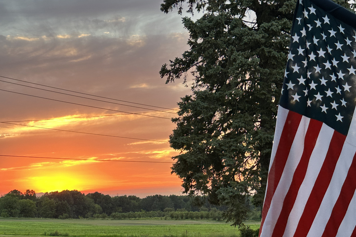 Sunset view from the front porch