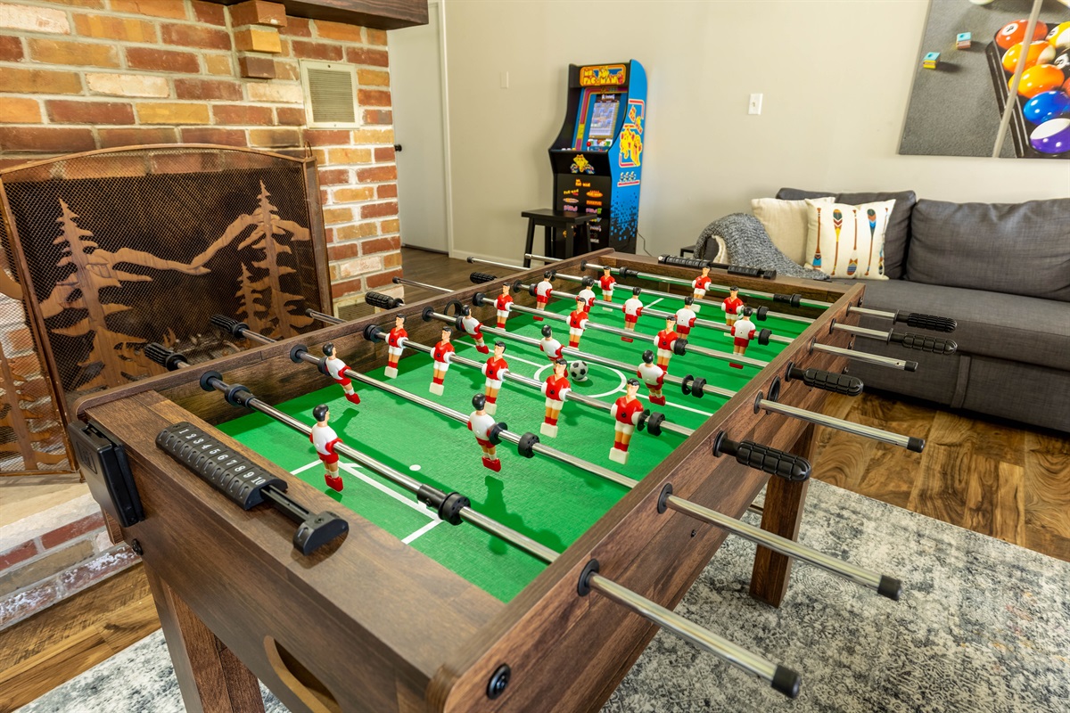 Challenge your crew to a foosball tournament. Bragging rights included!