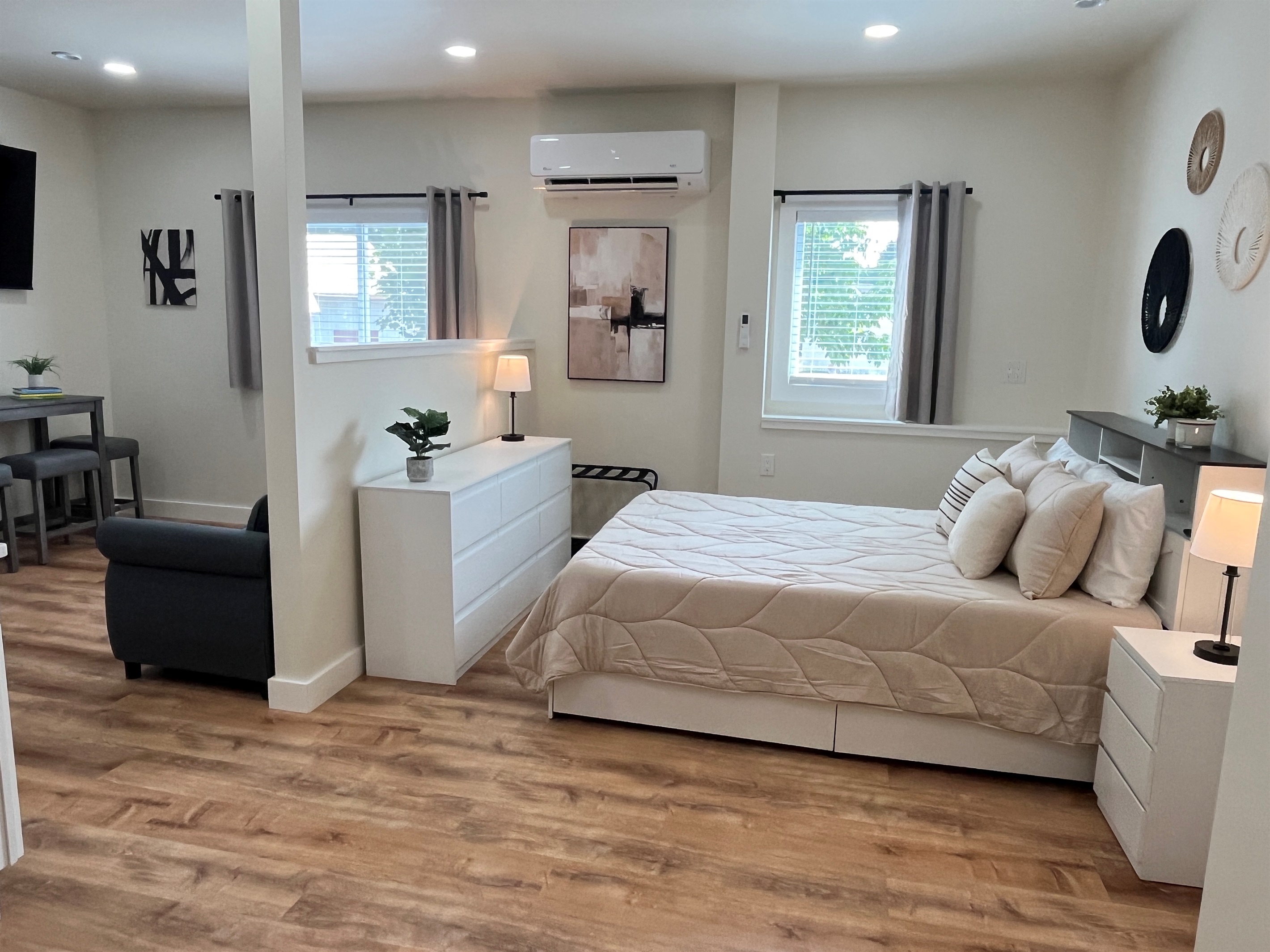 Sleeping and living area