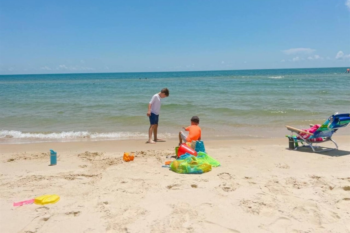 Spend sun-filled days at the beach relaxing on the sand or building sandcastles, with beach toys, a wagon, chairs, and towels thoughtfully provided for your convenience.