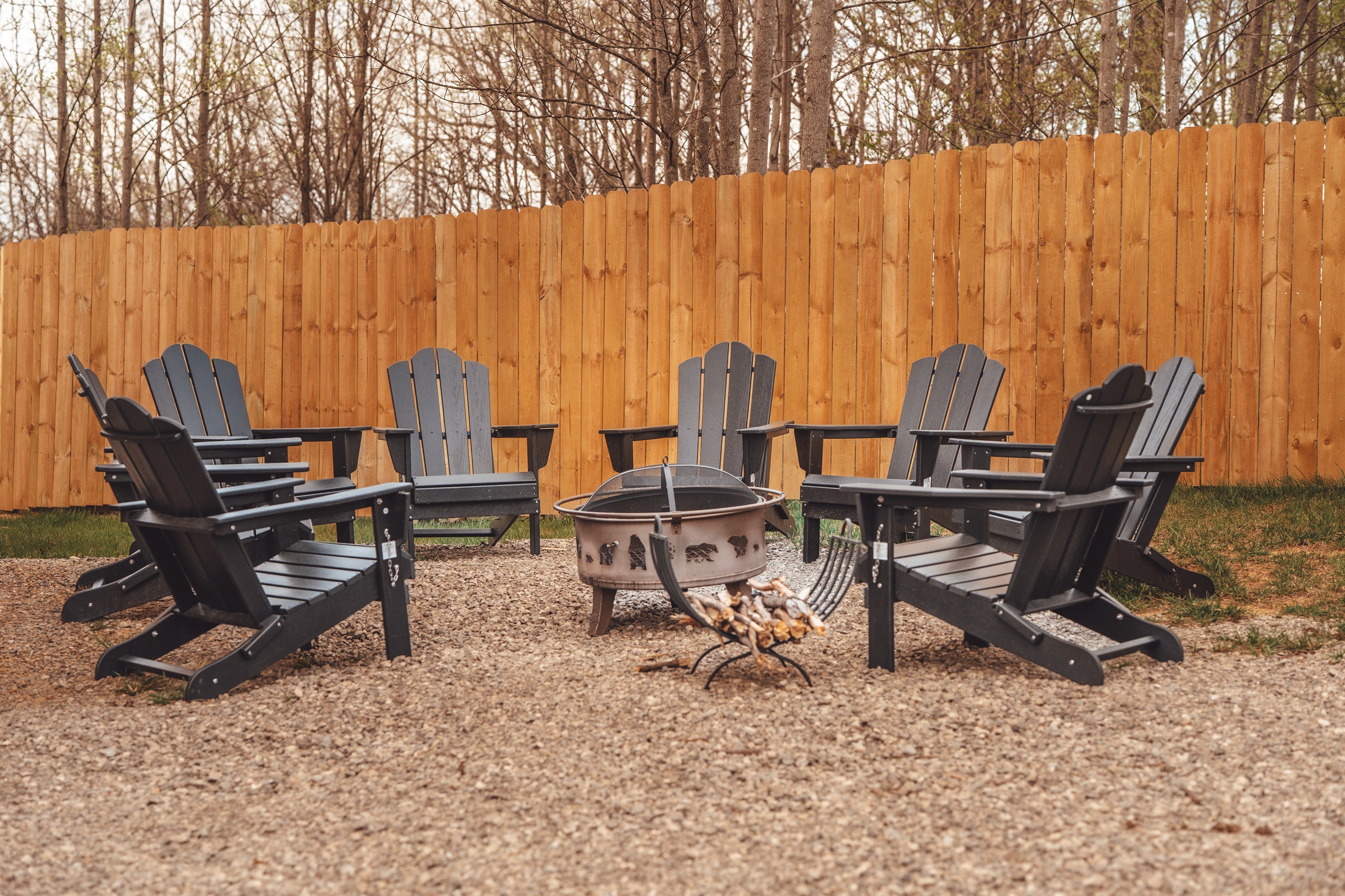 Large firepit area for s'mores and memory-making.