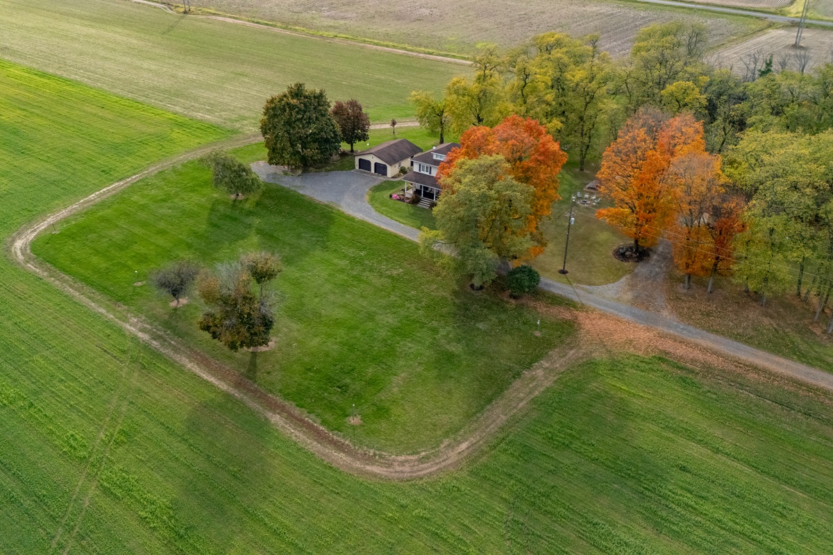 Private driveway leads to your secluded Finger Lakes retreat