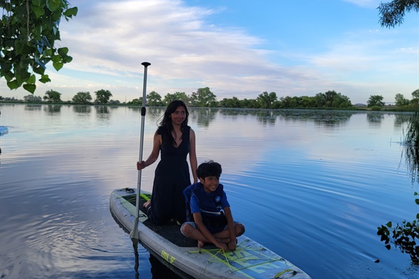 Our serene country lake is pure bliss. Gliding across the water, feeling the gentle breeze, surrounded by nature's tranquility—it's a perfect blend of relaxation and adventure. 