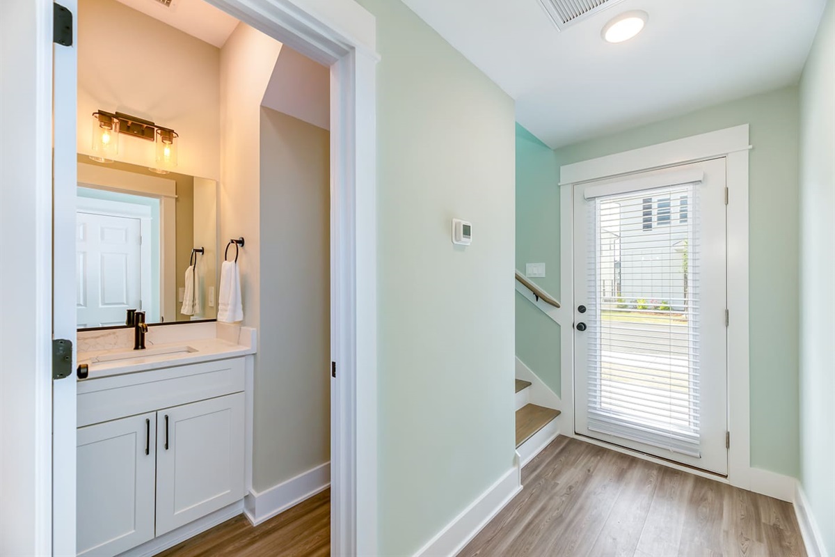 Convenient access to bedrooms, bathrooms, and additional home amenities.