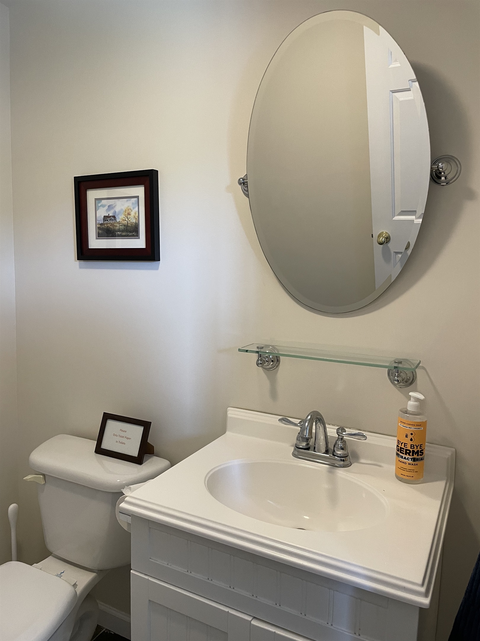 1/2 bath off entry