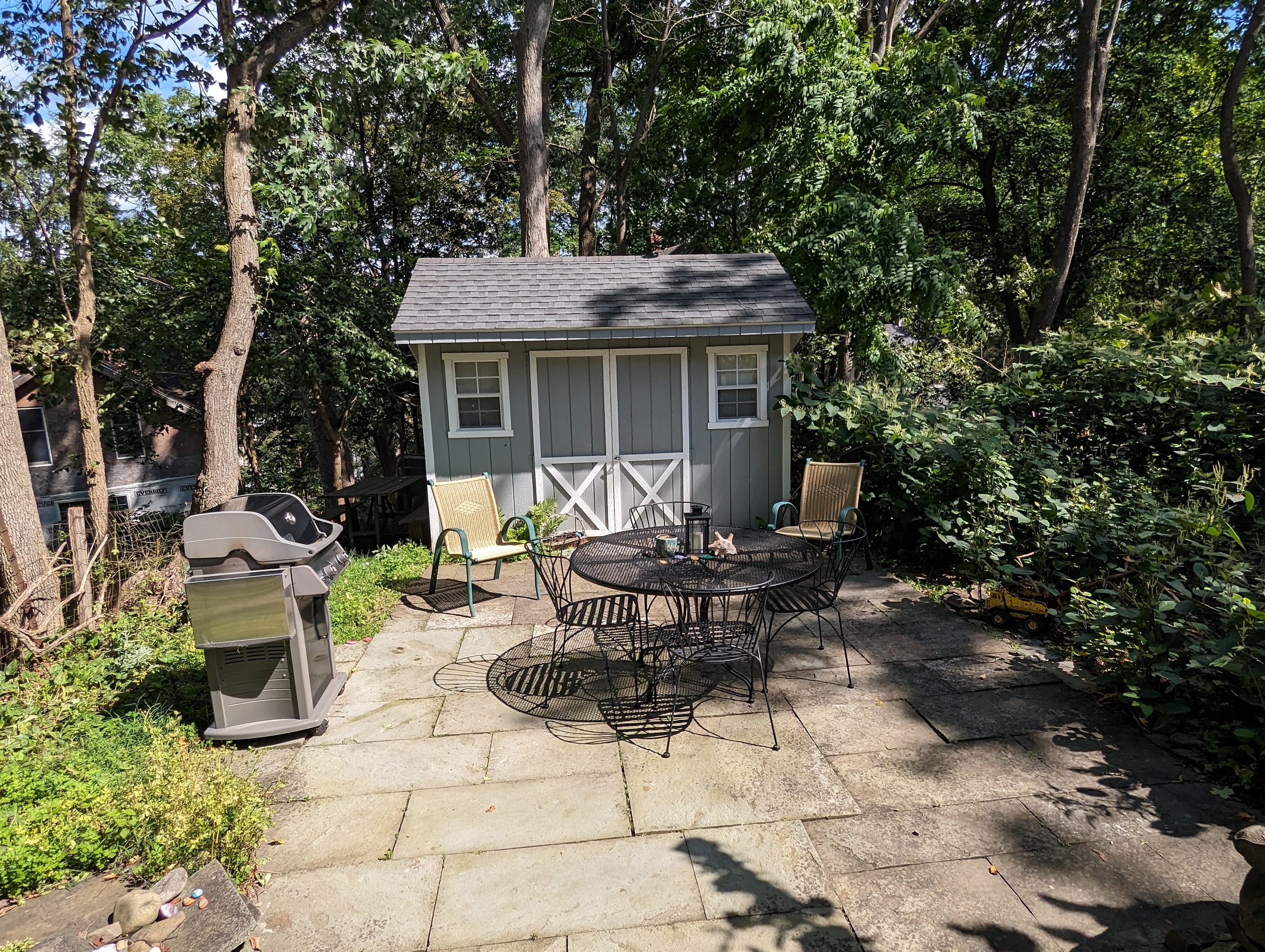Rear patio area with grill