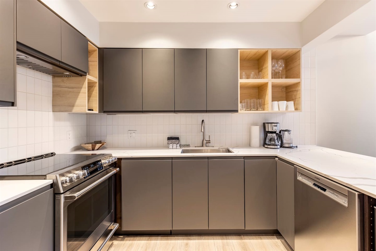 LG induction stove, Bosch dishwasher