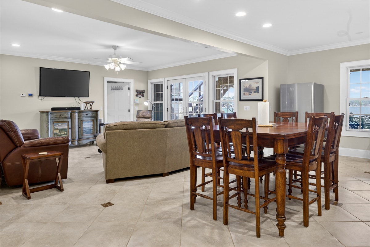 Basement are with Couch and Table