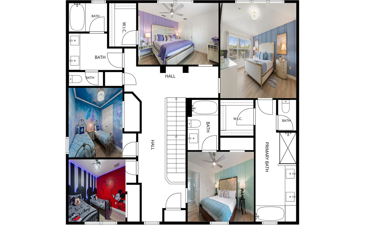 Second floor bedrooms