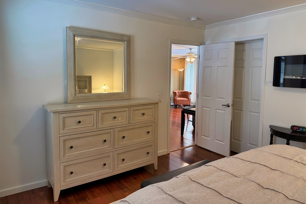 Primary King bedroom with ensuite bath.