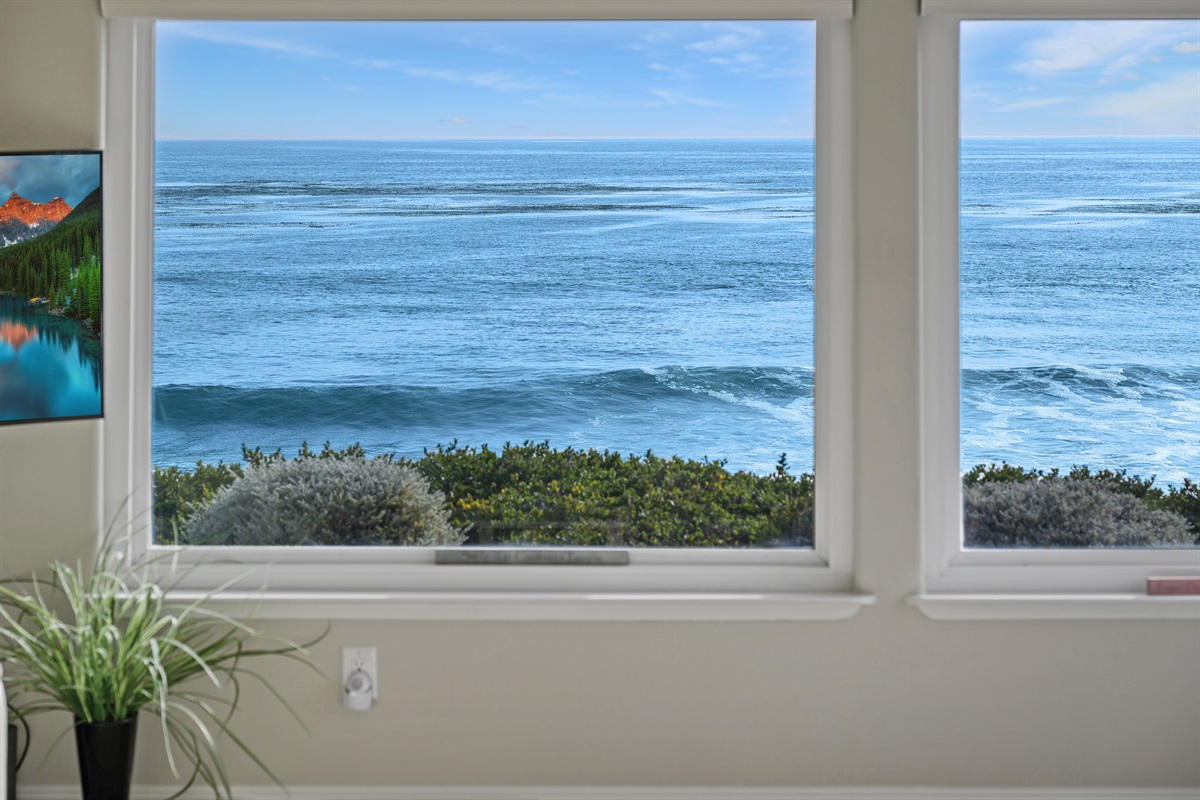 Rolling waves out our living room windows
