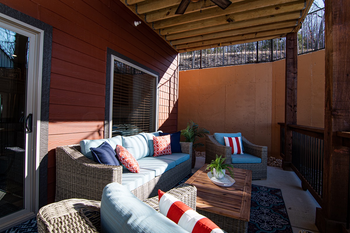 Relax on the back patio