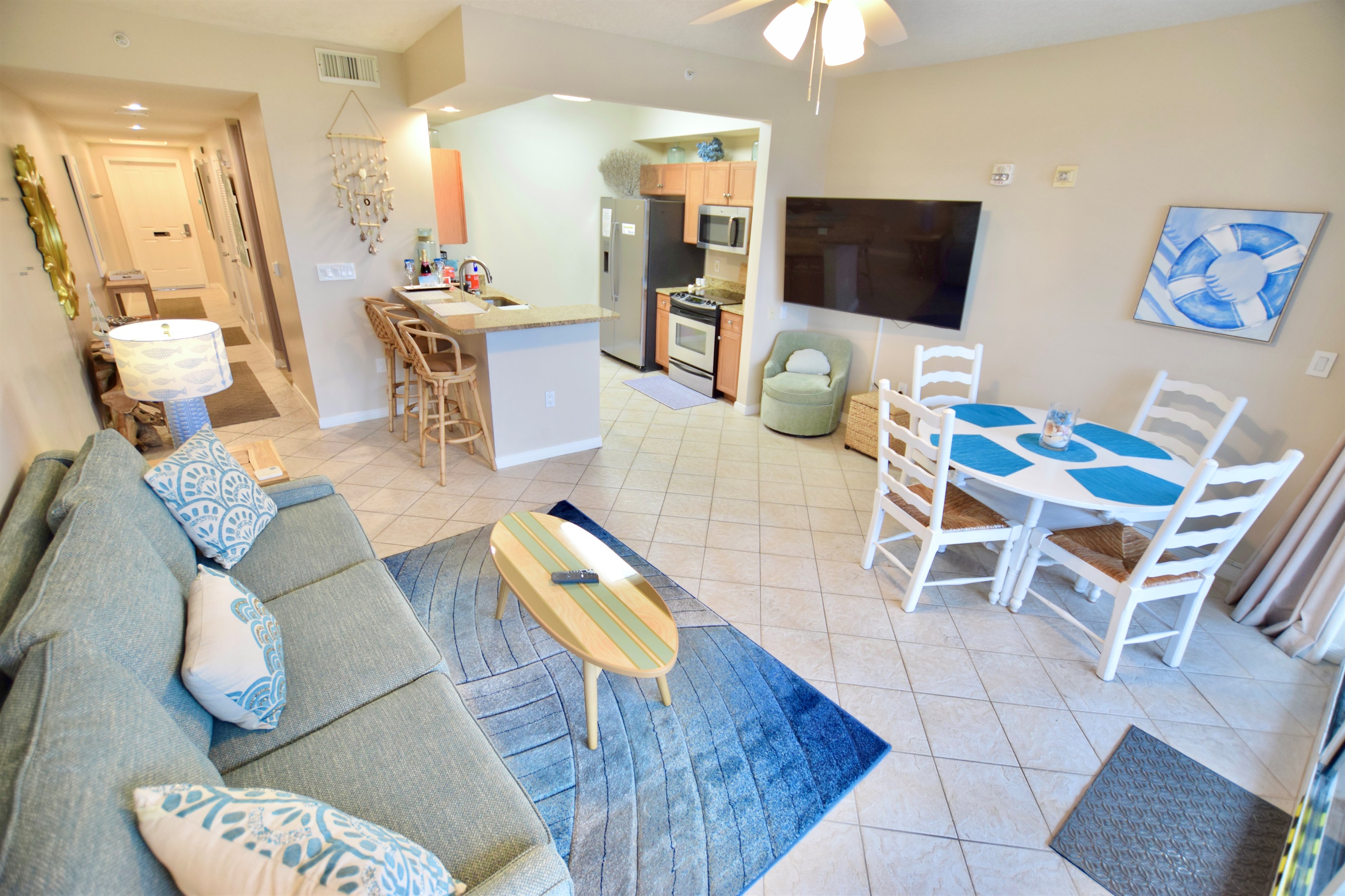 Destin West Gulfside #309: Living Room