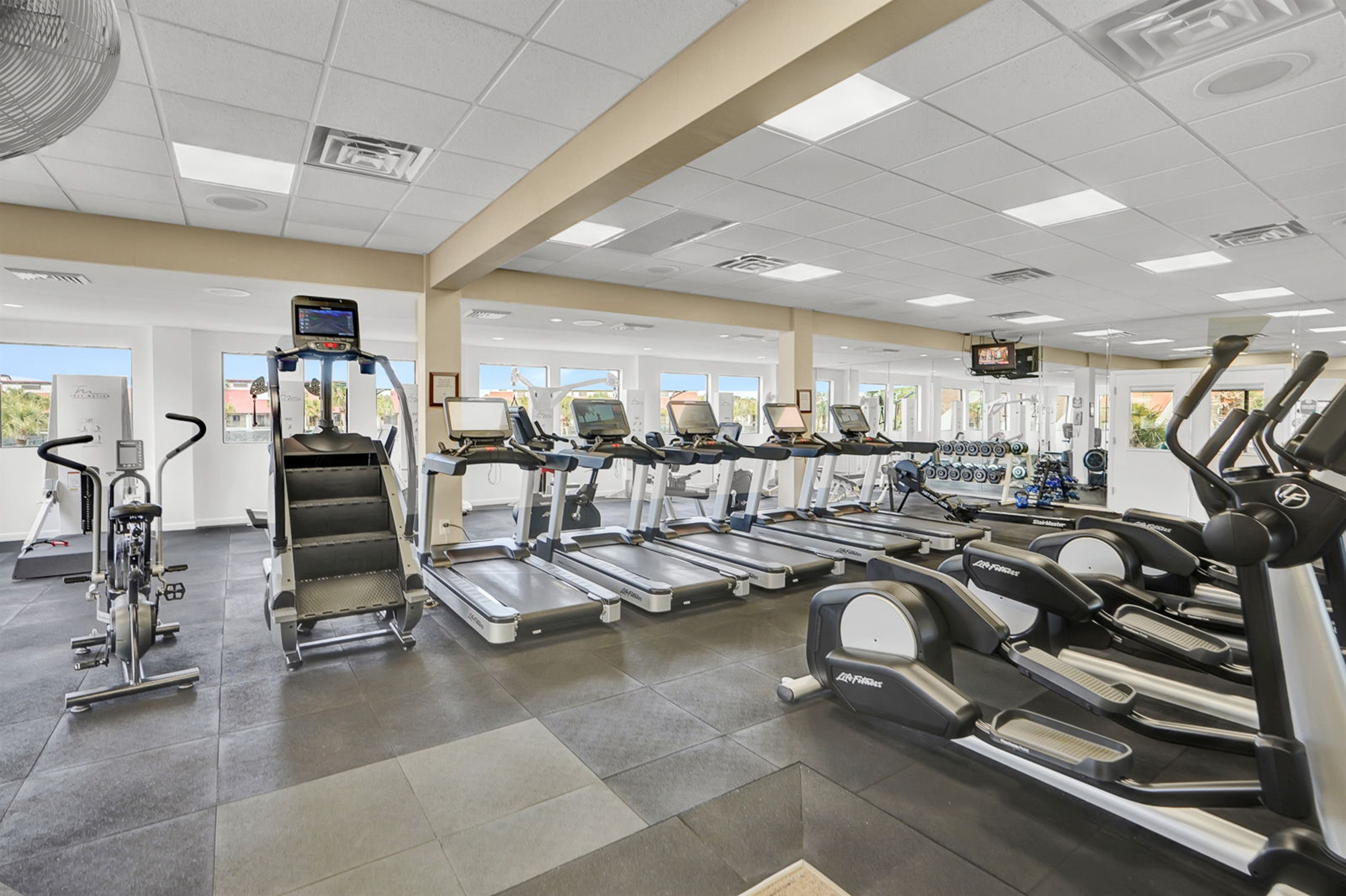 Plenty of exercise equipment for the use of all Edgewater guests