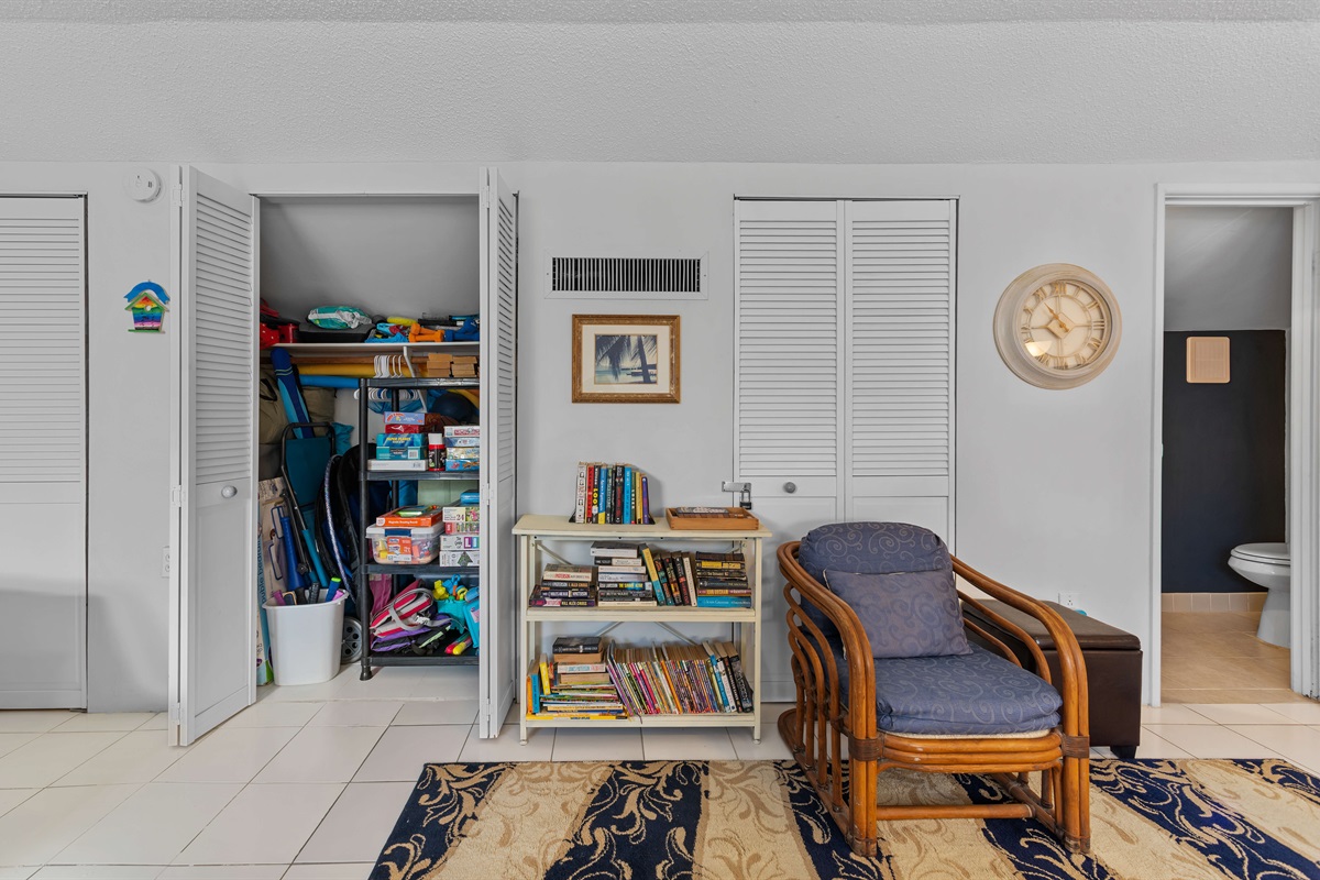 Enjoy some games, books, and outdoor equipment during your stay