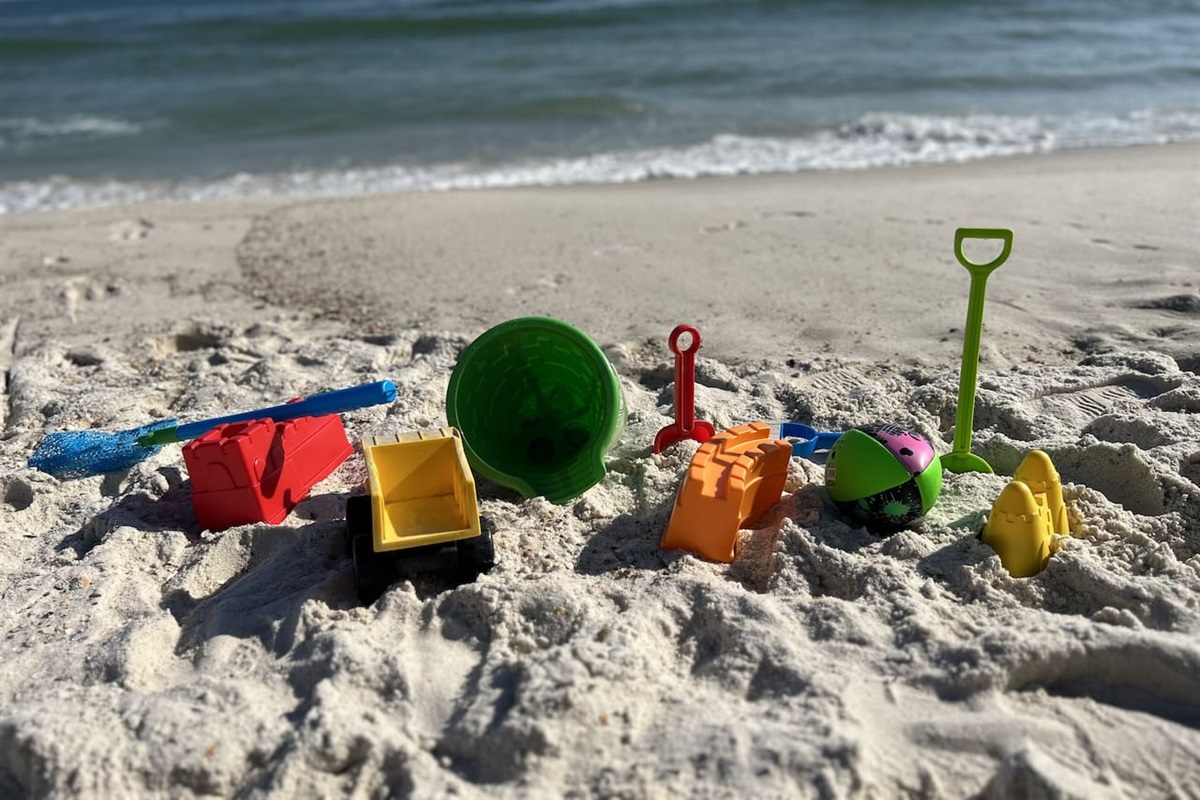 Beach cart and toys included with your stay!