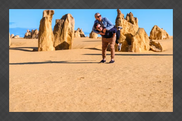 Fun in the sun at The Pinnacles Desert - only a 15min drive