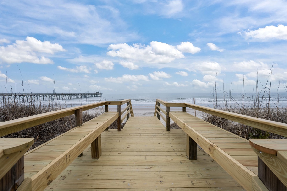 Private boardwalk to the beach&mdash;exclusive access reserved for community guests