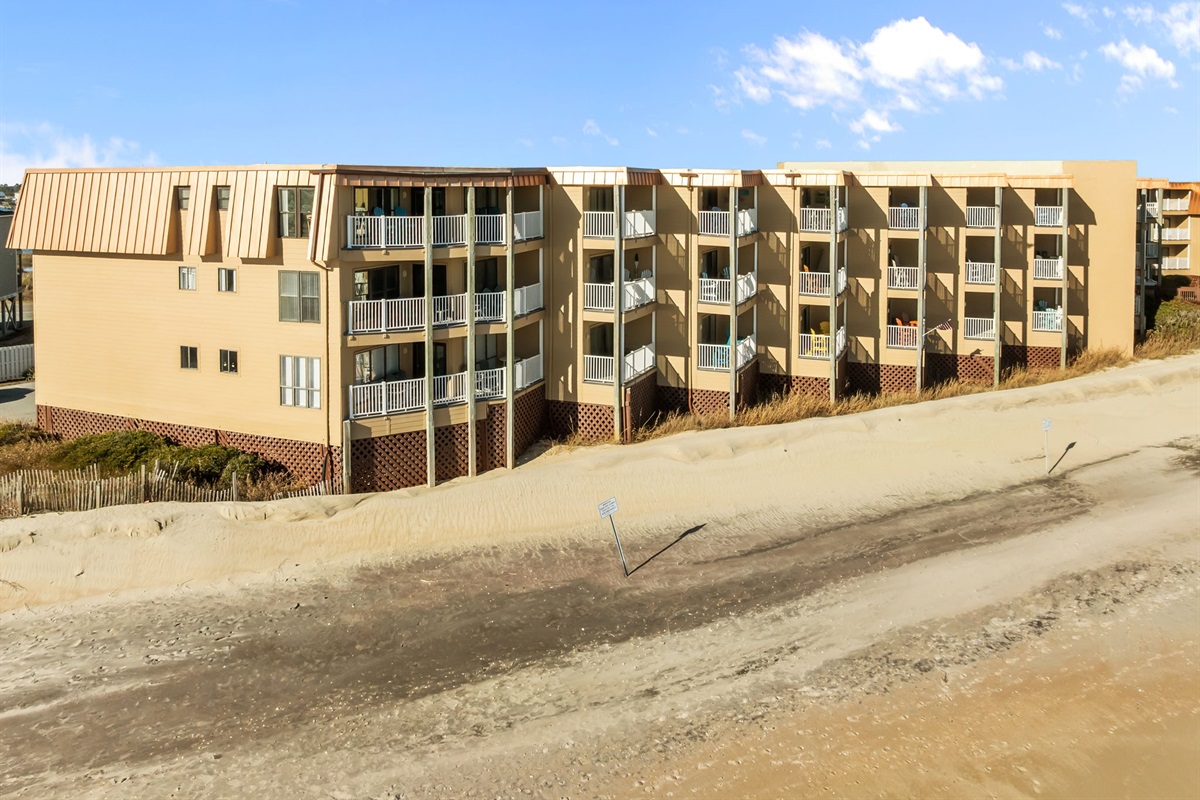 Topsail Dunes stretches along the dunes, giving guests a true beachfront setting