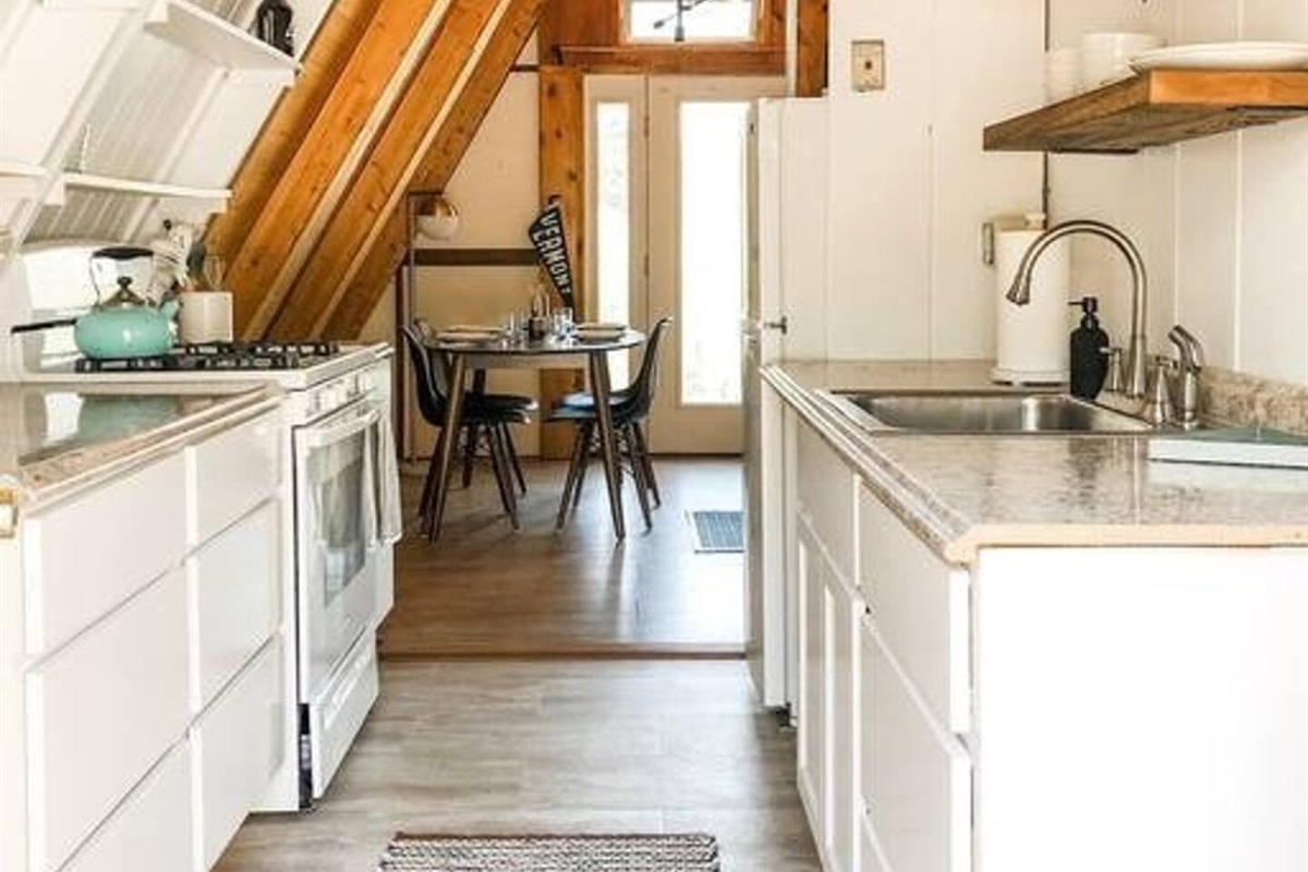 The dining area just off the kitchen