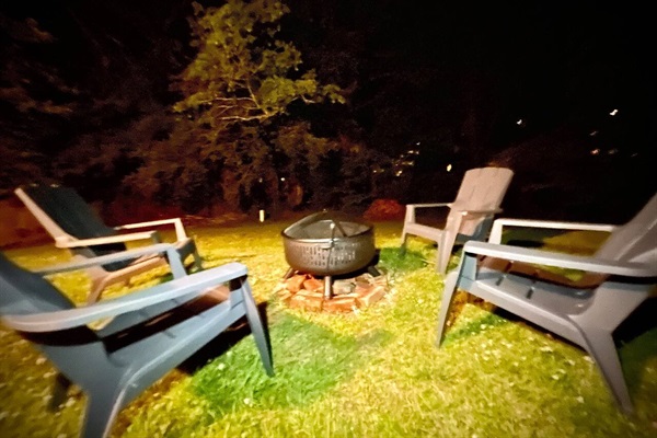 Firepit and chairs