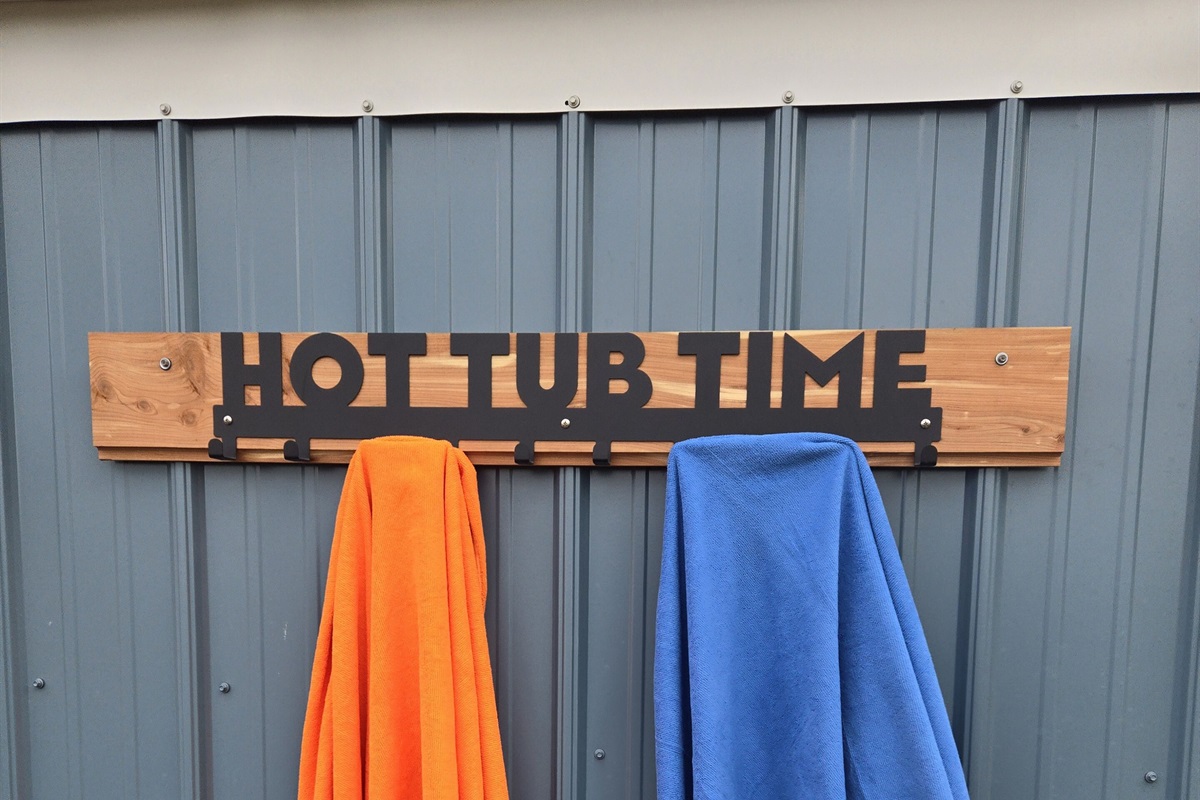 We provide microfiber towels for after use of the hot tub