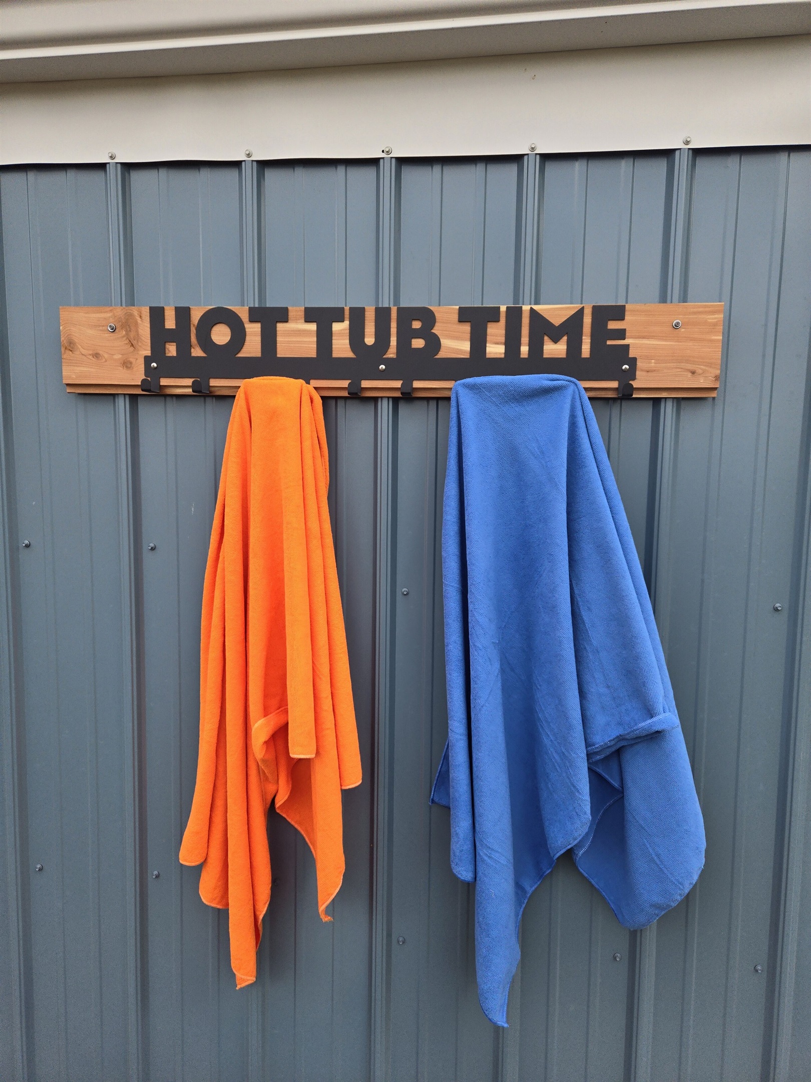 We provide microfiber towels for after use of the hot tub