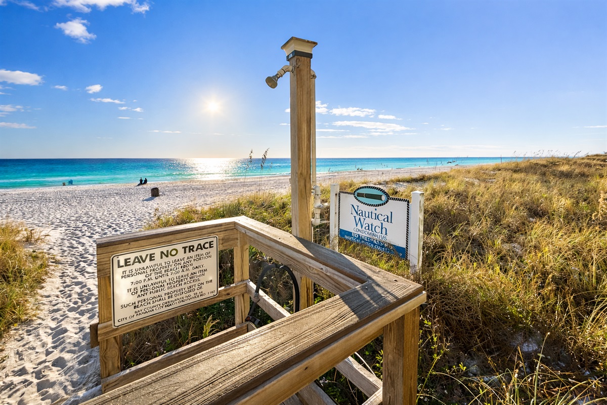 Private beach access steps away!