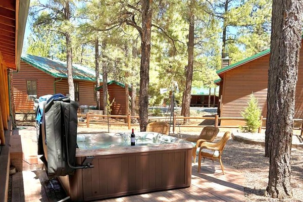 Side view of spa area