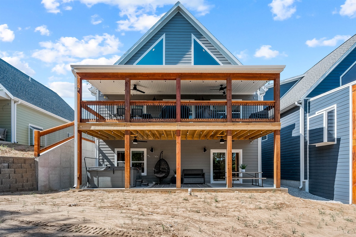 Upper and lower outdoor spaces