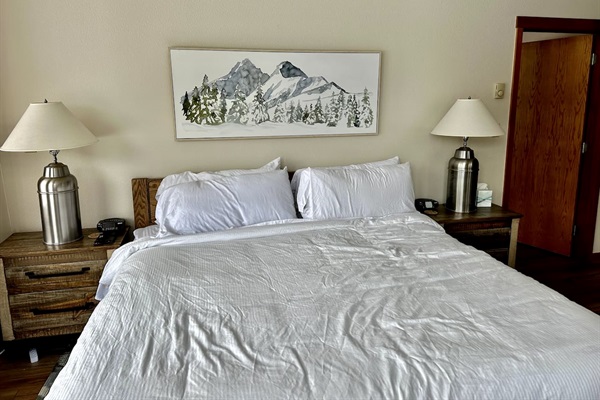 Master King Bed, with a adjustable/vibrating base