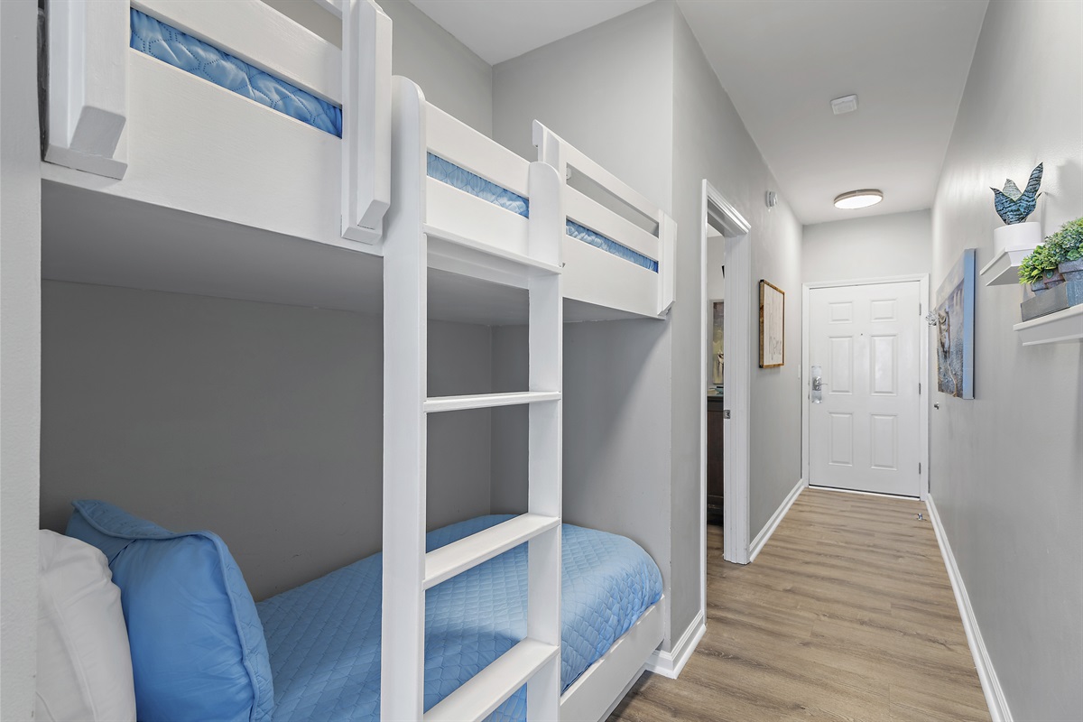 Comfortable bunk beds with new mattresses