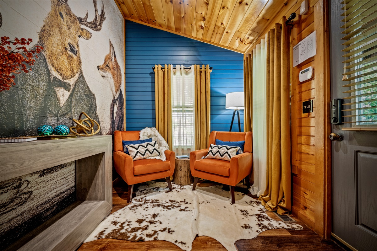 A warm cozy entrance welcomes you to your new home away from home