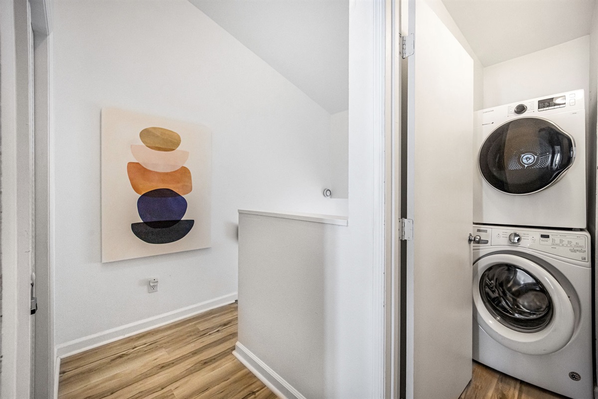 Washer/dryer available inside the unit (top level of the townhouse)