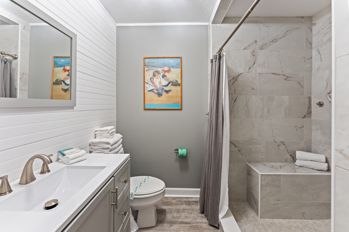 3rd Bathroom - Custom Shower w/ Bench Seat